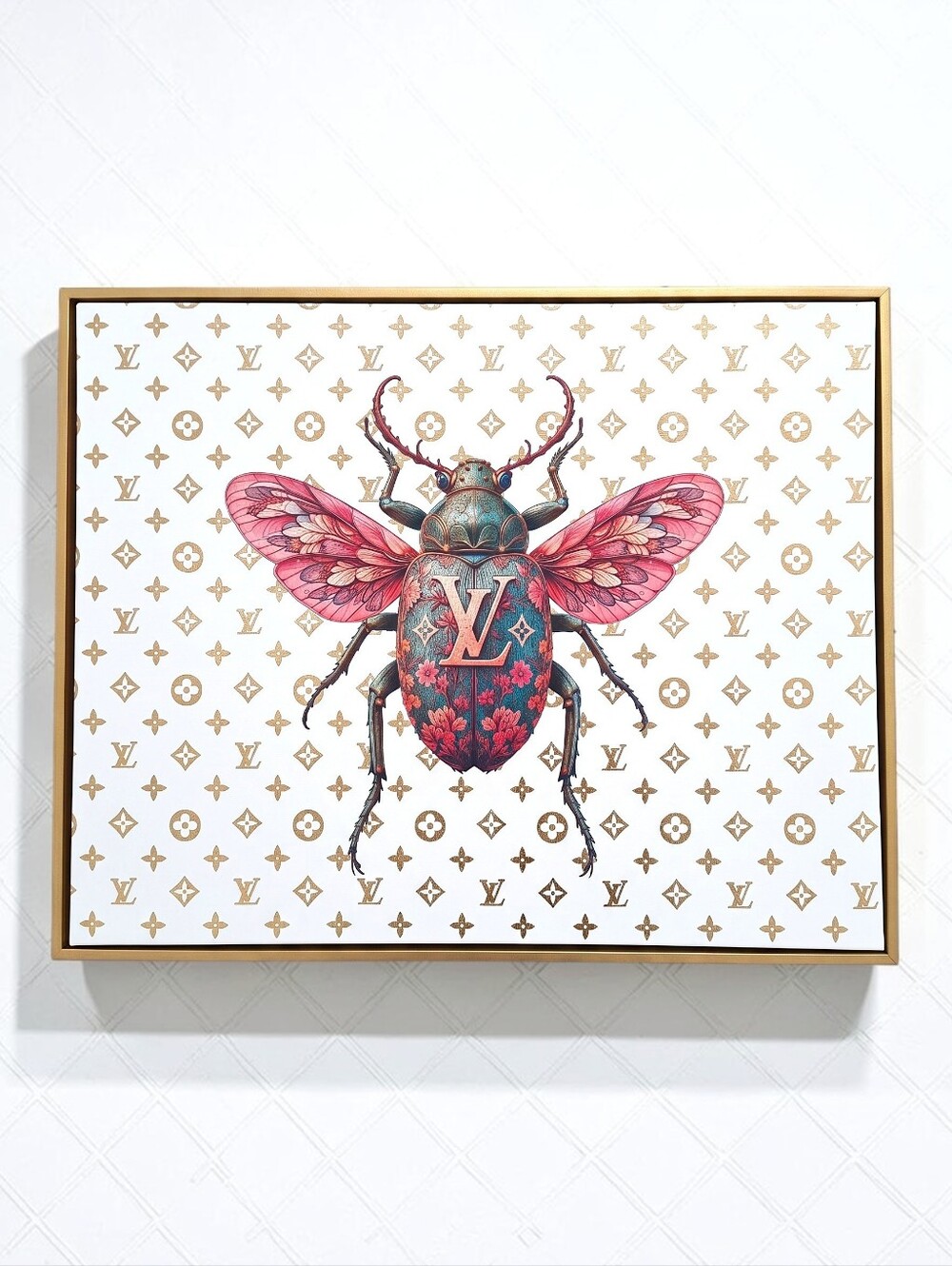 LOUIS VUITTON LV Monogram Beetle Canvas Print 20x16 HomebDecor WALL ART